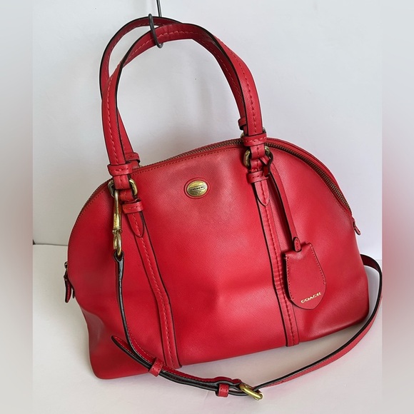 Coach F25671 Peyton Cora Dome pink Leather Handbag Shoulder Bag Satchel - Picture 9 of 9